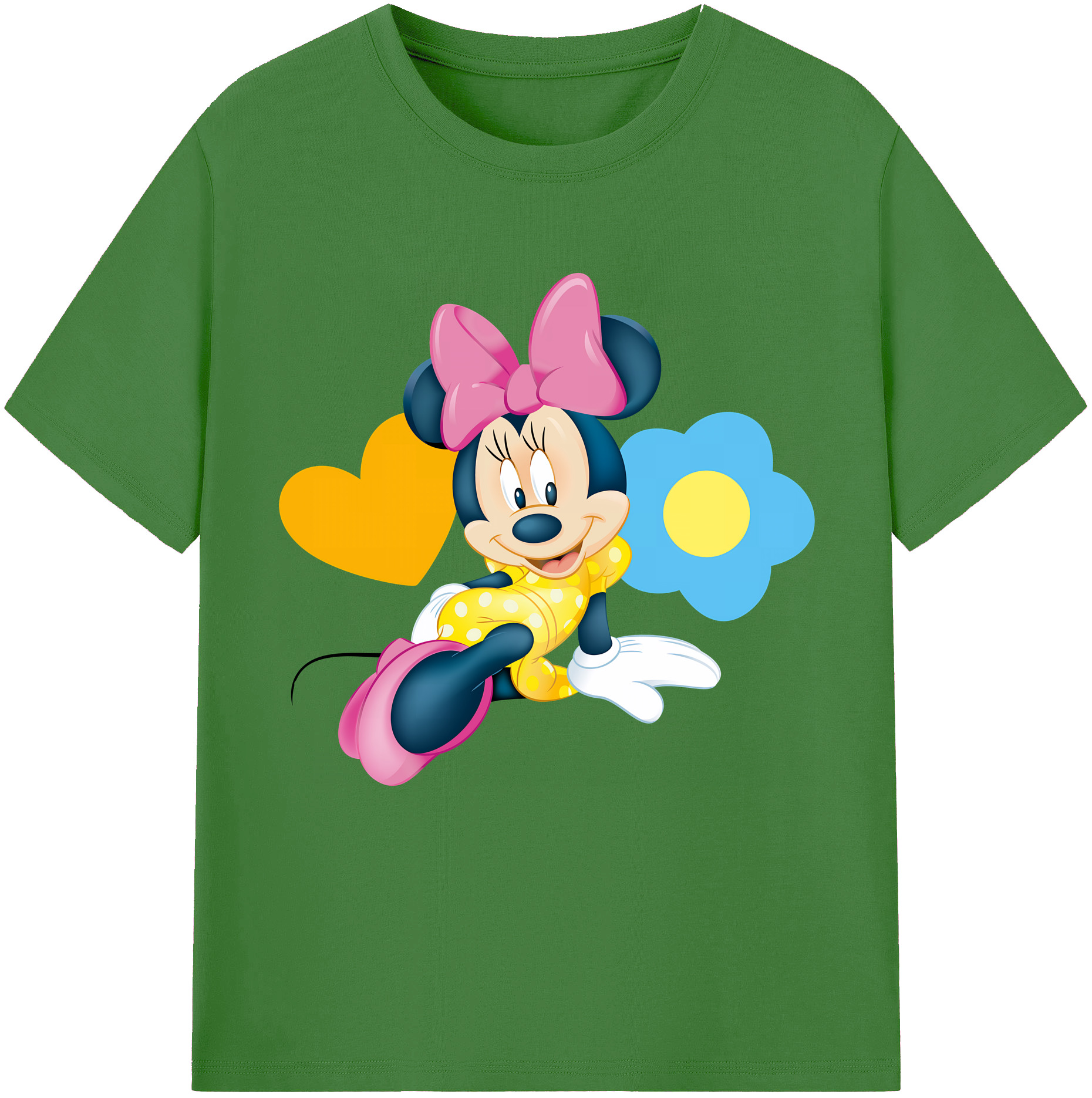 （画像用） ミッキーマウス Mickey Mouse レディースカジュアルプリントTシャツ（綿100％）